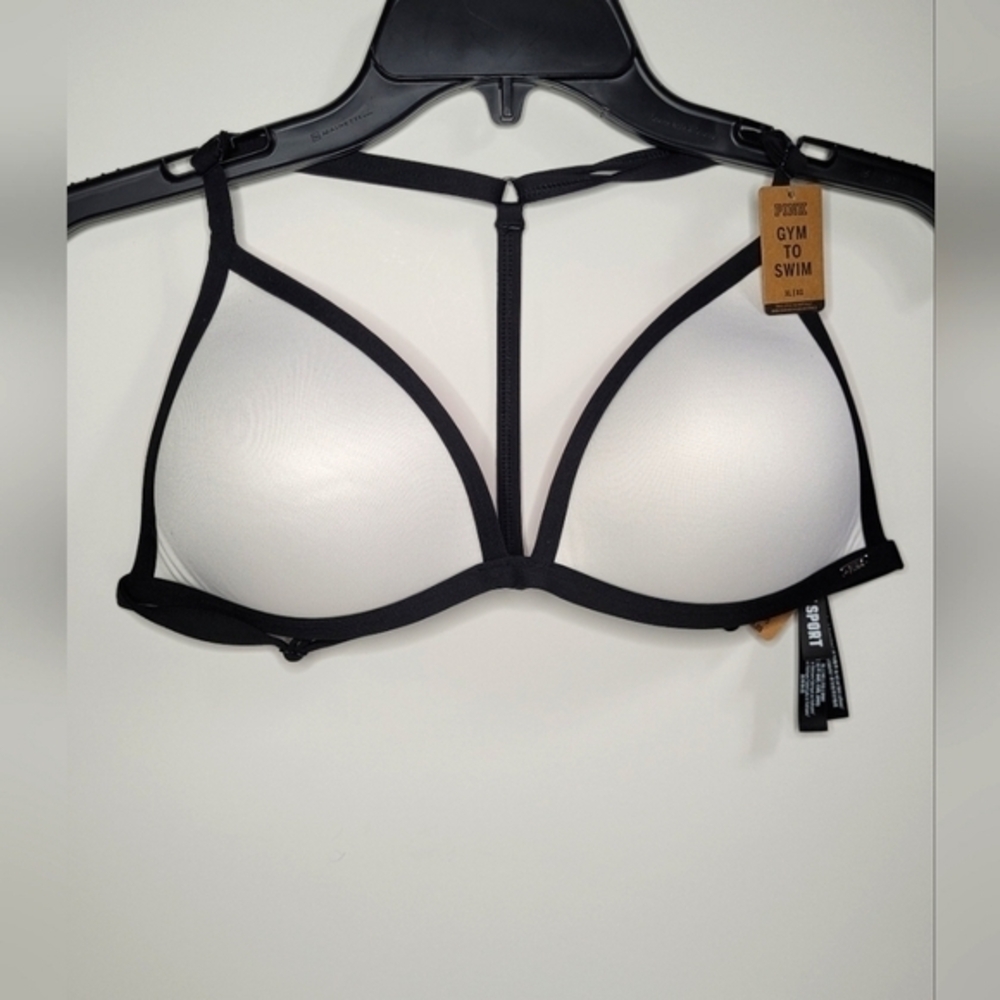 Black and White Strappy Bra